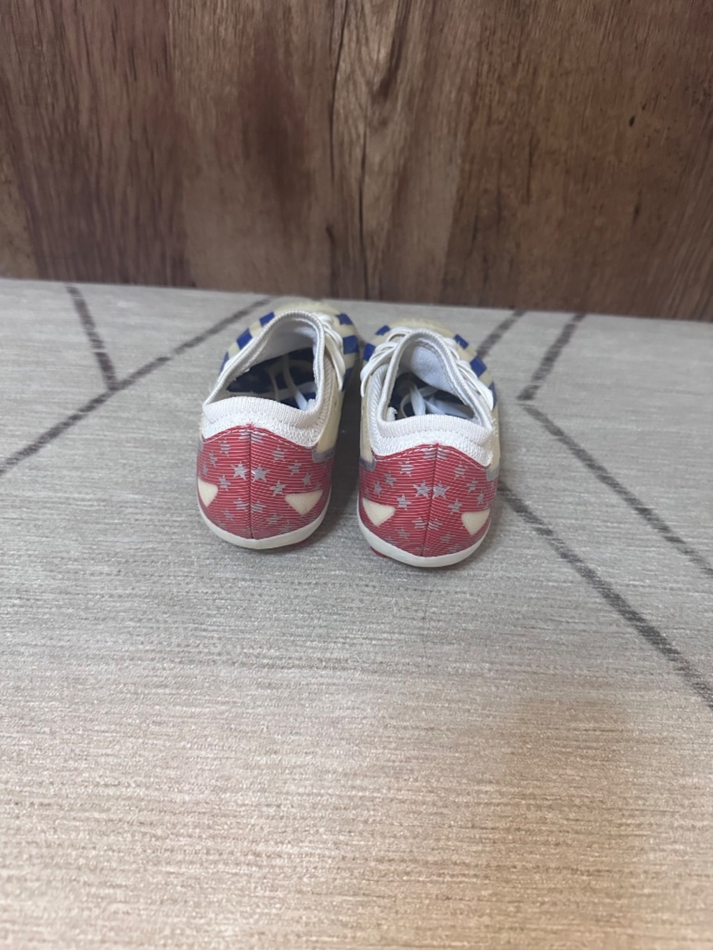 Youth Size 13k Red, White, Blue Adidas Soccer Cleats - Picture 3 of 6
